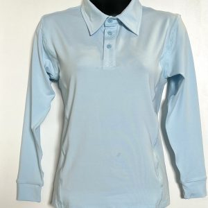 Pony Club Long Sleeve Shirts - light blue collared, child 10