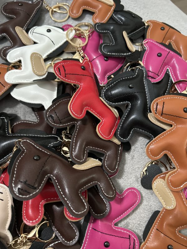 Faux Leather Pony Keyring